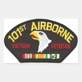 101. Im Flugzeug Vietnamveteran Rechteckiger Aufkleber