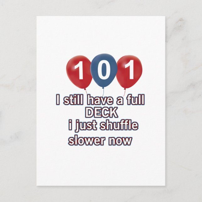 101 Jahre lustige Geburtstagsdesigns Postkarte (Vorderseite)