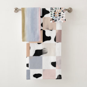 101 Kühe + Checker-Tuch Badhandtuch Set