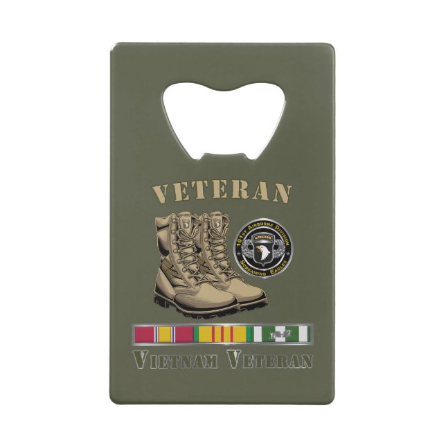 101. Luftlandedivision Vietnam-Veteran Geldbeutel Flaschenöffner (Vorderseite)