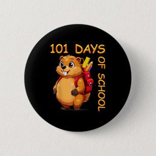 101 Tage Schule Dabbing Murmeltier Lustiger Lehrer Button