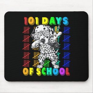 101 Tage Schule Dalmatiner Hund 100 Tage Schlauer  Mousepad