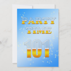 101e anniversaire invitation à la fête avec bière