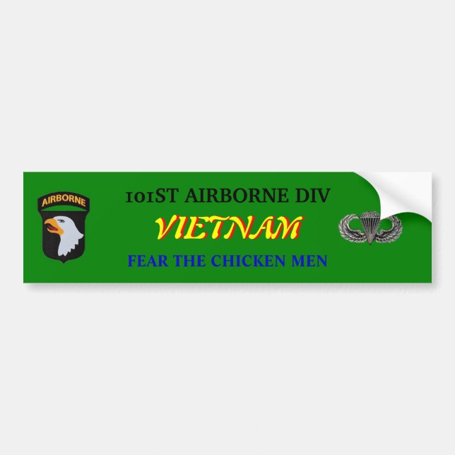 101e autocollant de pare-chocs aéroporté au Vietna (Devant)