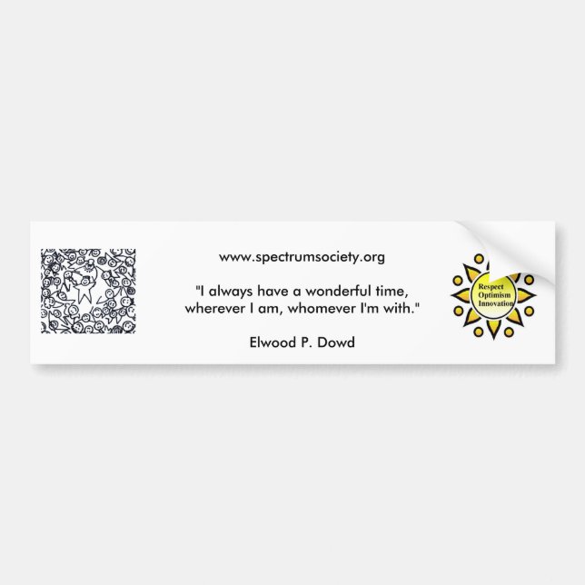 101FriendsCard2, sunlogo, www.spectrumsociety.o… Autoaufkleber (Vorne)