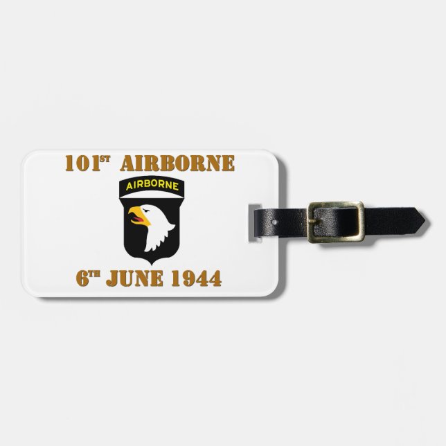 101st Airborne D-Day Normandy Gepäckanhänger (Vorderseite horizontal)