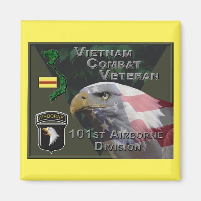 101st Airborne Div Vietnam Veteran Magnet (Vorne)
