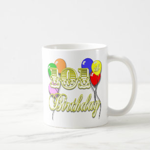 101st Geburtstag mit Ballonen Kaffeetasse