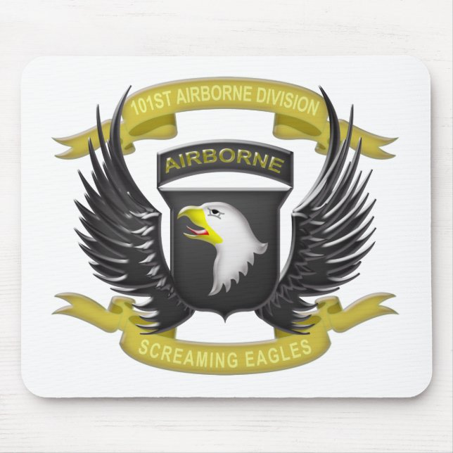 101st Im Flugzeug 3D Mousepad (Vorne)