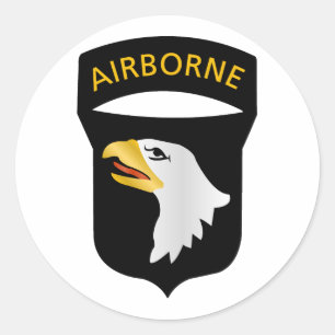 101st Im Flugzeug Abteilung Runder Aufkleber