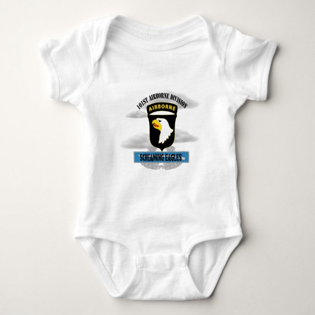 101st Im Flugzeug Abteilung "schreiender Eagles " Baby Strampler (Vorderseite)