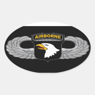 101st Im Flugzeug Abteilung "schreiender Eagles " Ovaler Aufkleber