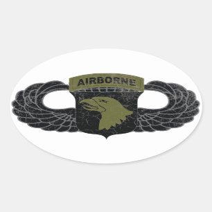 101st Im Flugzeug Abteilung "schreiender Eagles" Ovaler Aufkleber