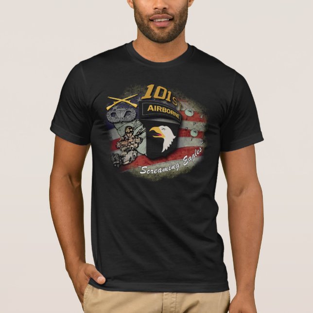101st Im Flugzeug Abteilung T-Shirt (Vorderseite)