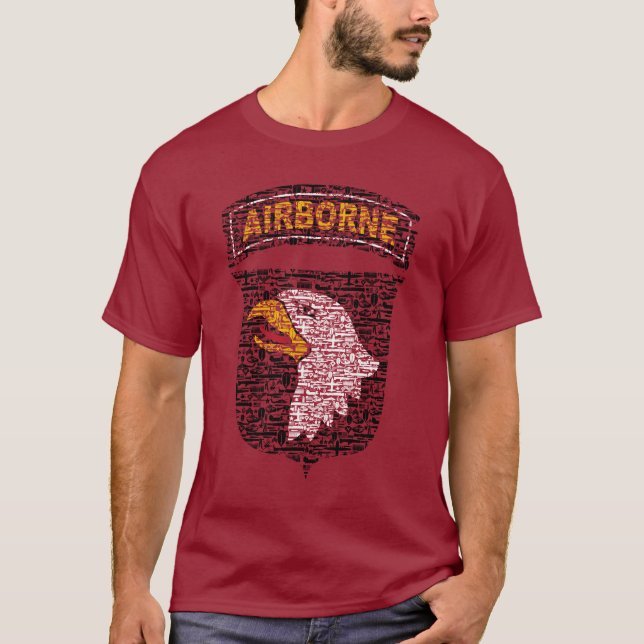 101st Im Flugzeug Abteilung T-Shirt (Vorderseite)
