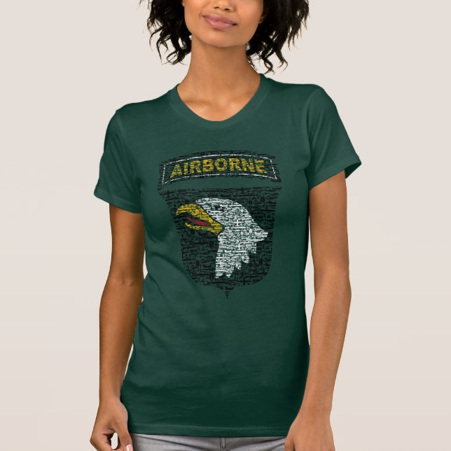 101st Im Flugzeug Abteilung T-Shirt (Vorderseite)