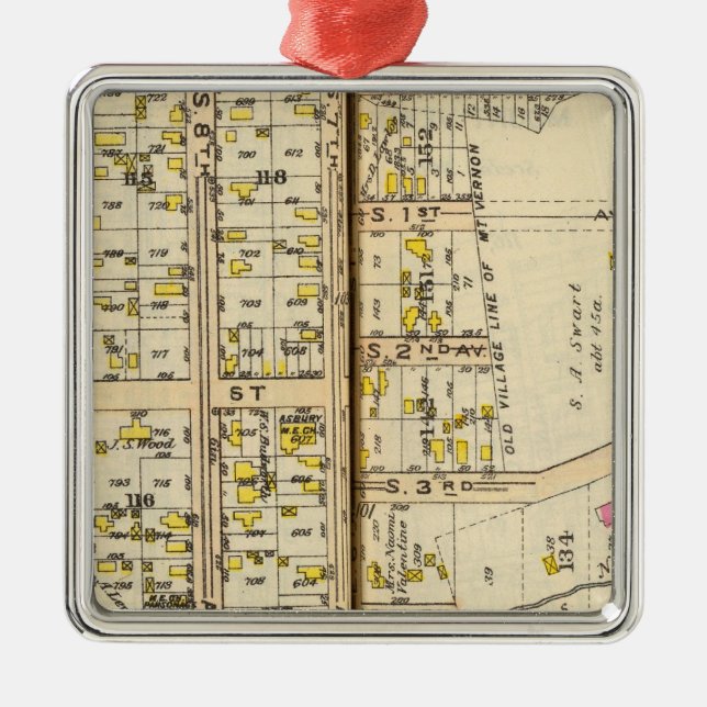 102103 Mt Vernon Ornament Aus Metall (Vorne)