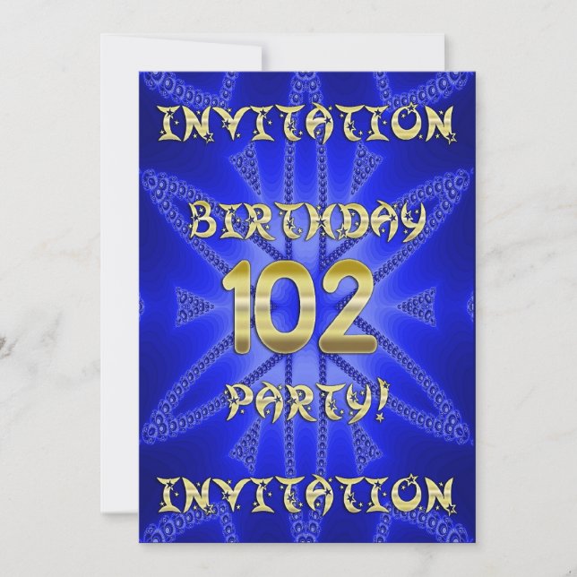 102 et Birthday Invitation (Devant)