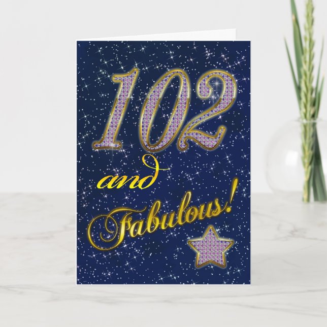 102. Geburtstag für jemand fabelhaft Karte (Vorderseite)