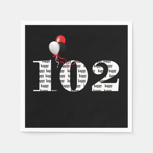 102. Geburtstagsballons Serviette (Vorderseite)