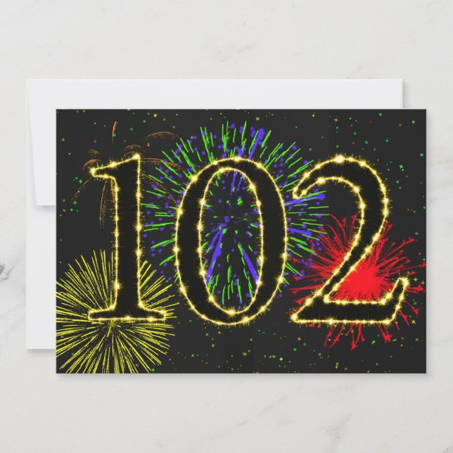 102. Geburtstagsparty Einladung (Vorderseite)