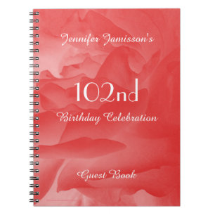 102nd Livre d'invité de fête d'anniversaire, ros