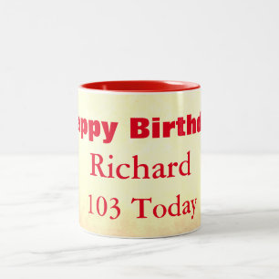 103. Geburtstag Personalisiert Zweifarbige Tasse