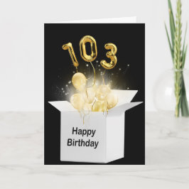 103. Geburtstagsballons in weißer Box Karte