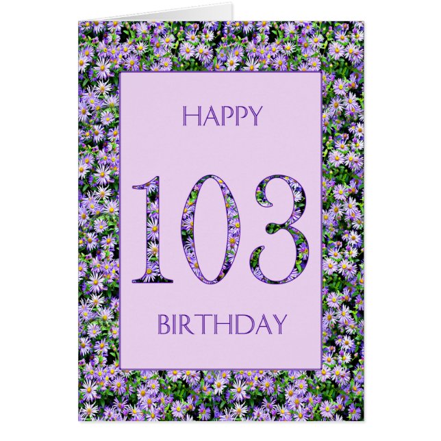 103e anniversaire de marguerites violettes (Devant)