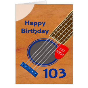 103e anniversaire Guitare Joueur Anniversaire