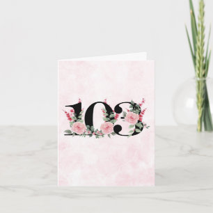 103e carte de voeux anniversaire - Floral Age 103