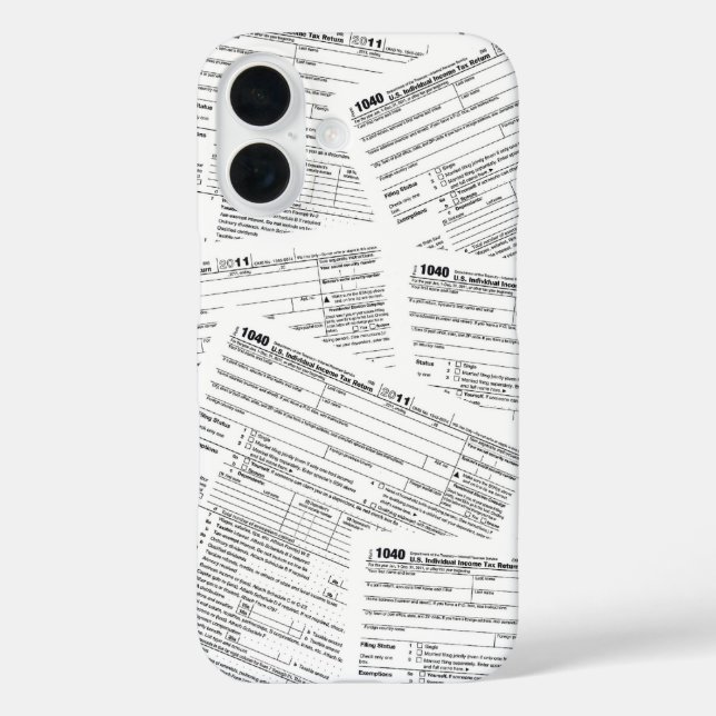 1040 Formular für die Einkommensteuer iPhone 16 Hülle (Rückseite)