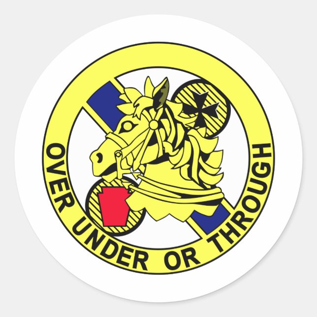 104. Farbpatch für Regiment-Insignien der Kavaller Runder Aufkleber (Vorderseite)