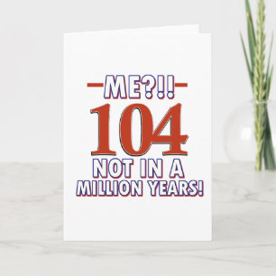 104. Geburtstagsentwürfe Karte