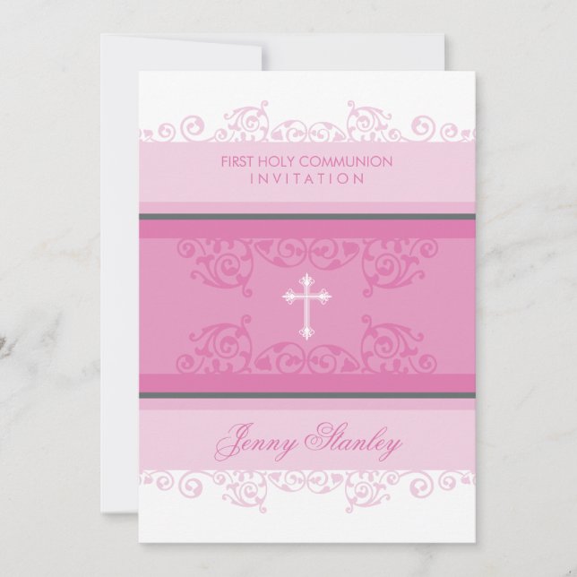 104 Gina :: INVITATIONS de COMMUNION :: boucles 2P (Devant)