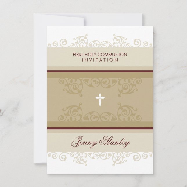104 Gina :: INVITATIONS DE COMMUNION :: boucles 5P (Devant)