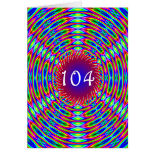 104e anniversaire Abstrait Trippy Swirls