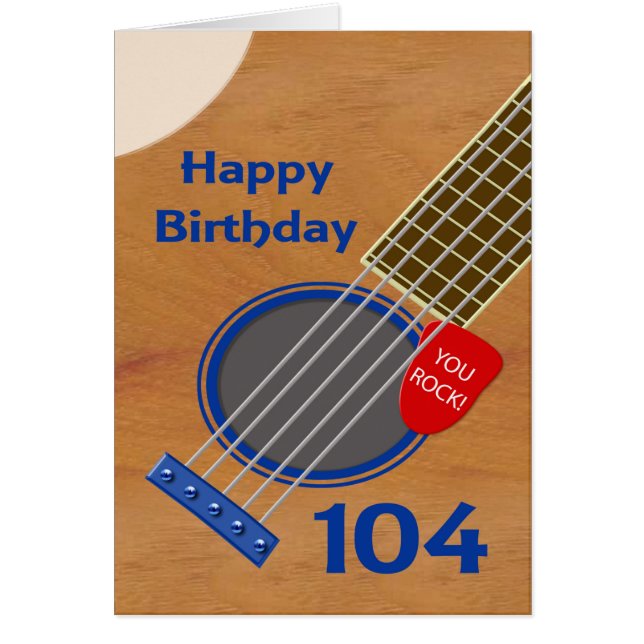 104e anniversaire Guitare Joueur Anniversaire (Devant)