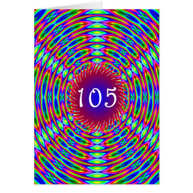 105. Geburtstag Abstrakte Trippy-Wirbel (Vorne)