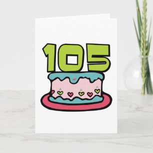 105 Jahre alter Geburtstagskuchen Karte