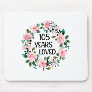 105 Jahre geliebte Frauen Männer 105 Jahre alt Coo Mousepad