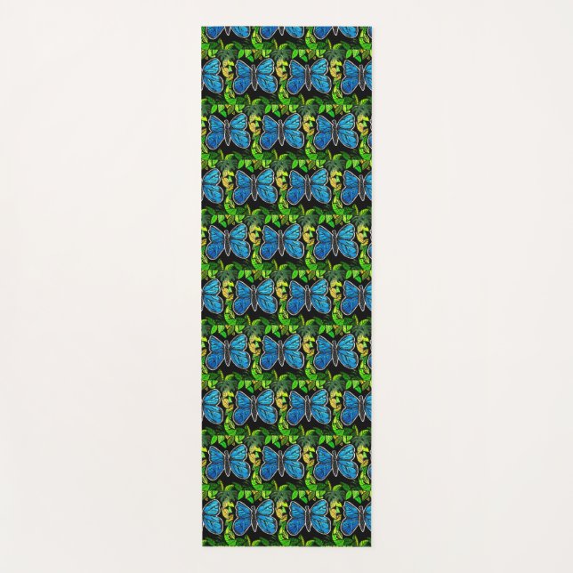 105 - Morpho Butterfly Yoga Mat Yogamatte (Vorderseite)