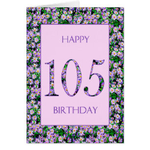 105e anniversaire de marguerites violettes