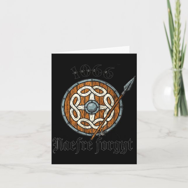 1066 Naefre Forgyt Never Forget Viking England His Karte (Vorderseite)