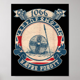 1066 Naefre Vergiss Nie Wikinger England Vin Poster