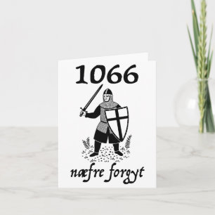 1066 Niemals vergessen Naefre Forgyt Lustige Engli Karte