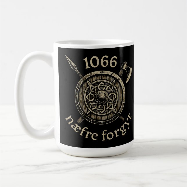 1066 Wikinger-Erbe Vergiss Nie Kaffeetasse (Links)