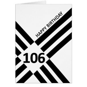 106. Diagonal Black Line Design Geburtstag