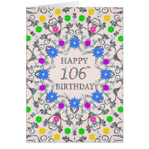 106. Geburtstag Abstrakte Blume
