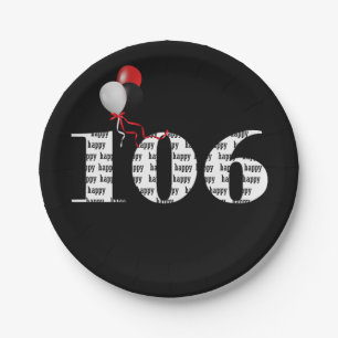 106. Geburtstagsballons Pappteller
